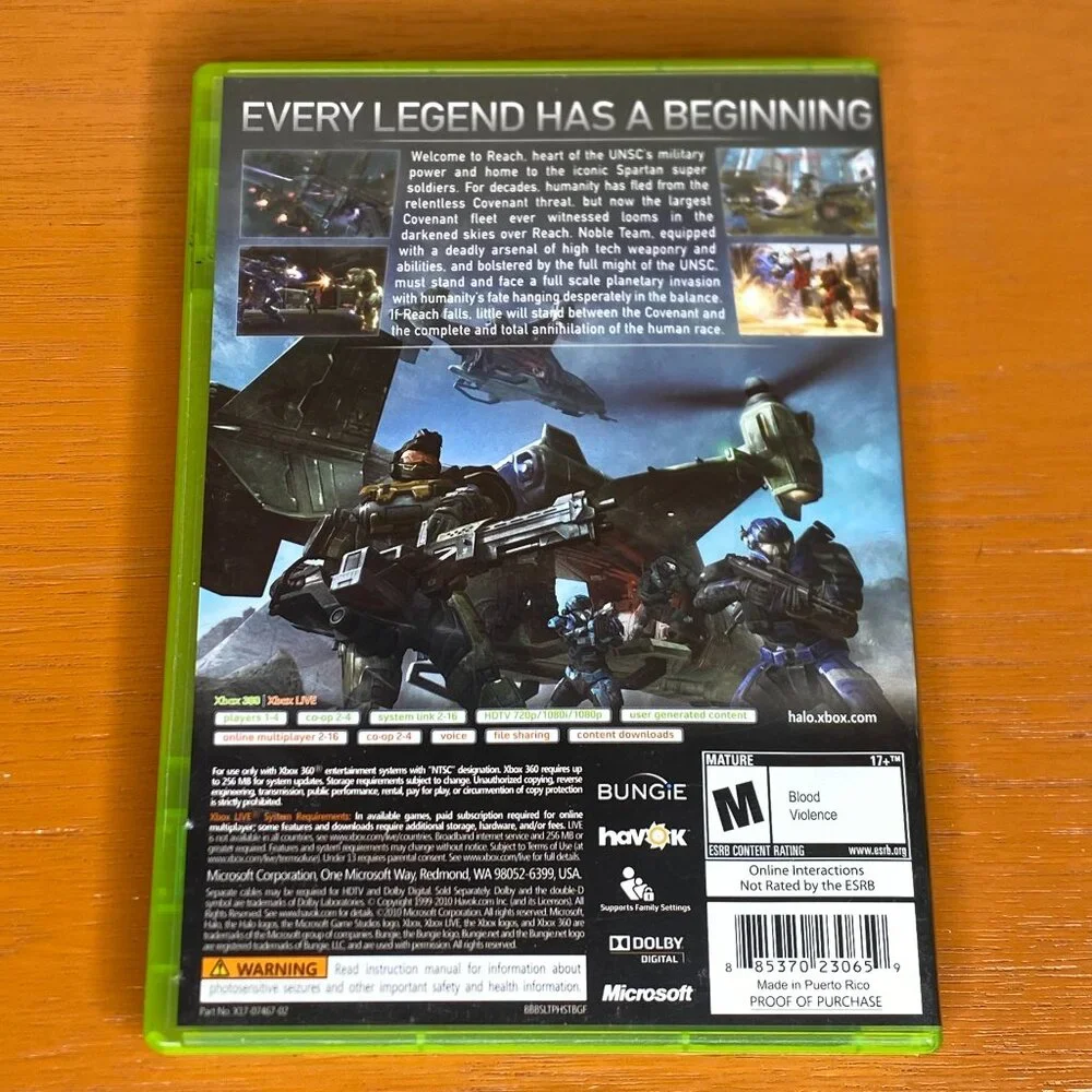 Halo: Reach (Microsoft Xbox 360) – Complete – Tested & Working